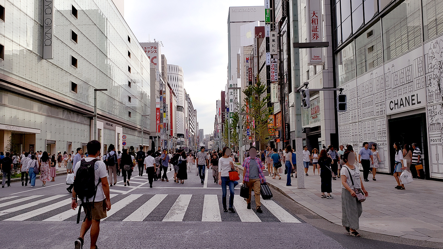 Pedestrian street at Ginza (north side)